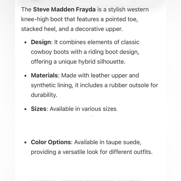 Steve Madden Beige Suede Heeled Boots - Picture 8 of 8